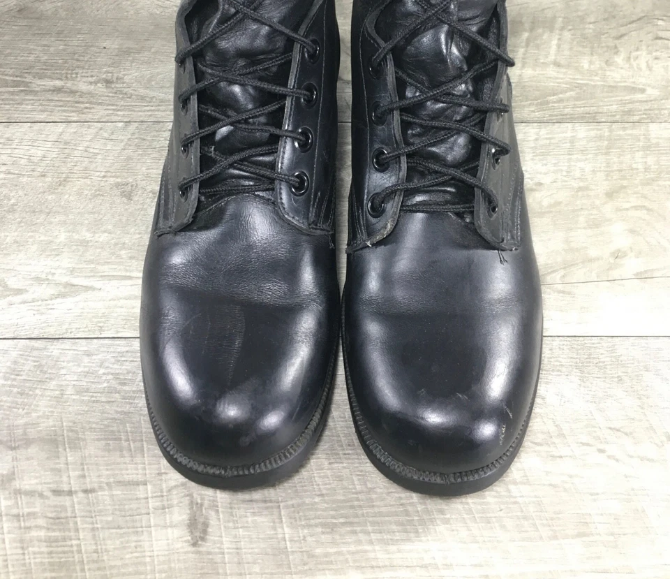 Grunge Leather Motorcycle Biker Mens Work Soft Toe Boots 10 Combat 80s Vtg Punk - Image 4 of 4