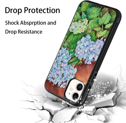 Plastic TPU Cover For iPhone SE XS XR Max 5 6 7 8 Plus Nantucket Hydrangeas blue - Picture 14 of 25