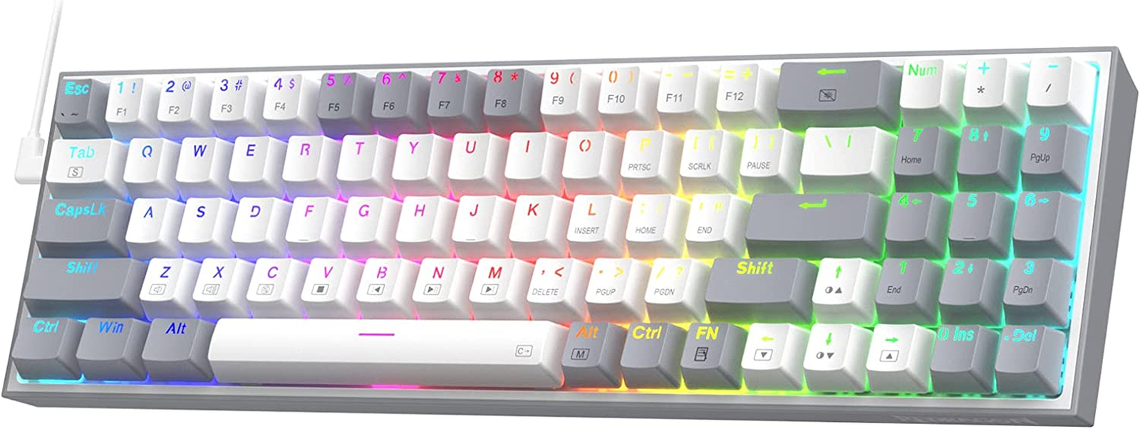 K628 Pollux 75% Wired RGB Gaming Keyboard with 78-Key Compact Mechanical Design-image