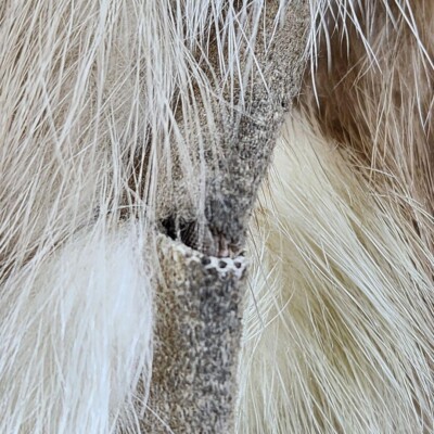 FENDI Mink Coat 2 Tone Color A Line Belt Reversible Long Coat