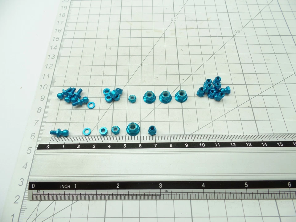 Tamiya 1:10 TT-02SR 53640 53159 53642 53869 Ball Screws Aluminum Blue T2R® - Image 2 of 2
