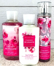 3 CHERRY BLOSSOM Body Wash Shower Gel + Body Lotion + Fragrance Mist SET of 3
