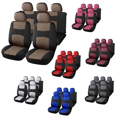 SITZBEZÜGE A20 FÜR AUTOS UNIVERSAL GESTEPPTES MODELL VORNE UND HINTEN ZIP