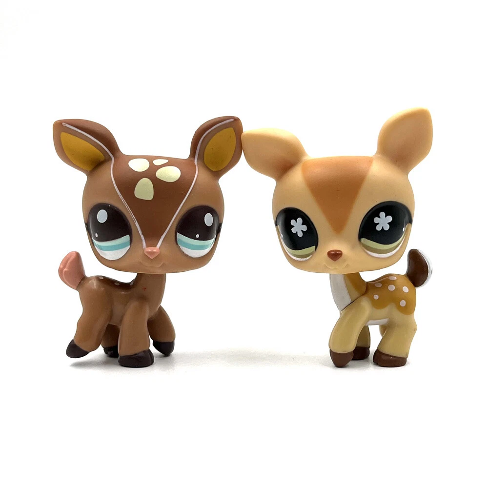 Littlest pet shop toys LPS deer #2499 and #634 old collectible toys for  girls