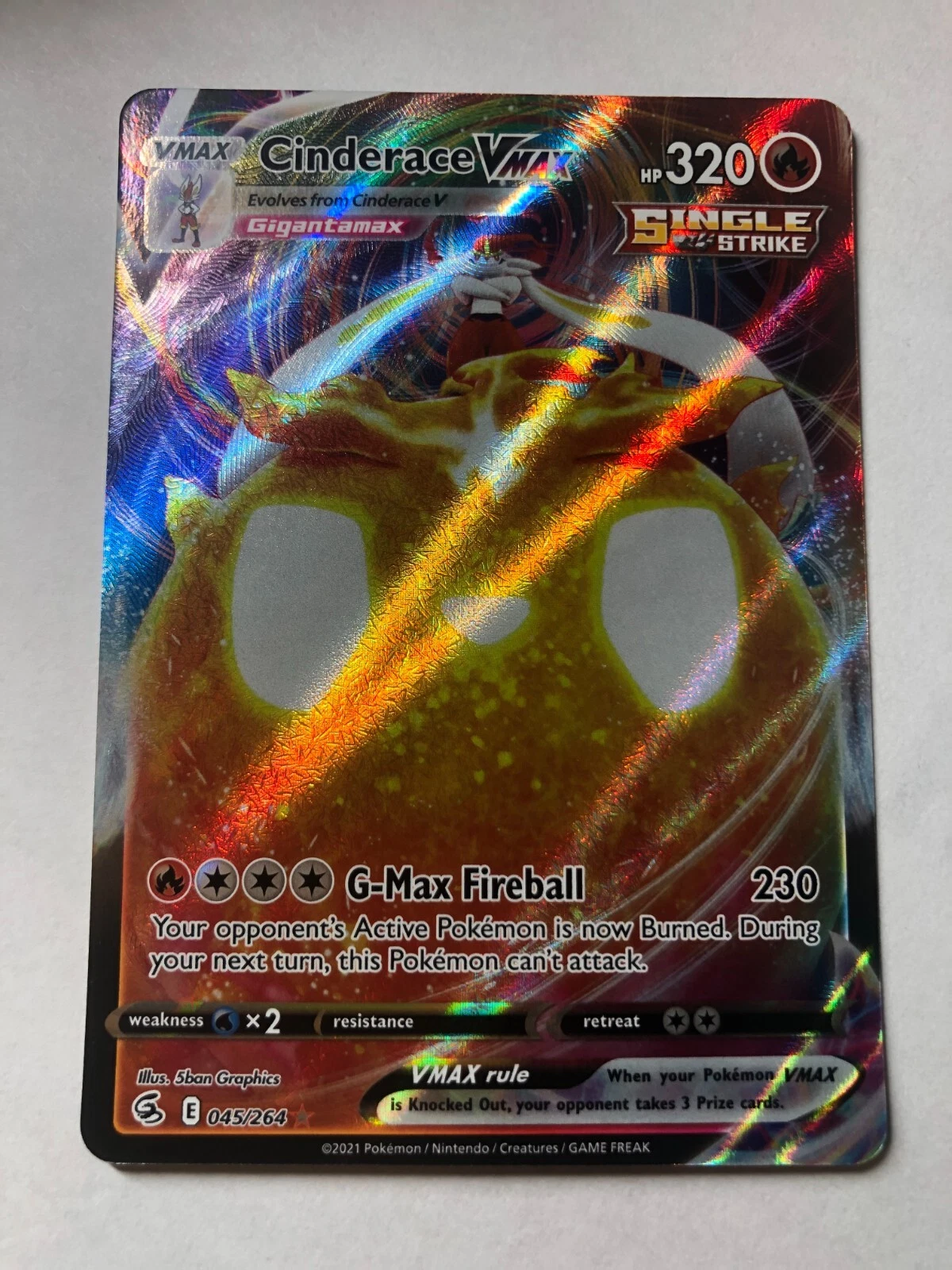 ① thelastwizardofthece 904545 Cinderace VMAX - Fusion Strike #45
