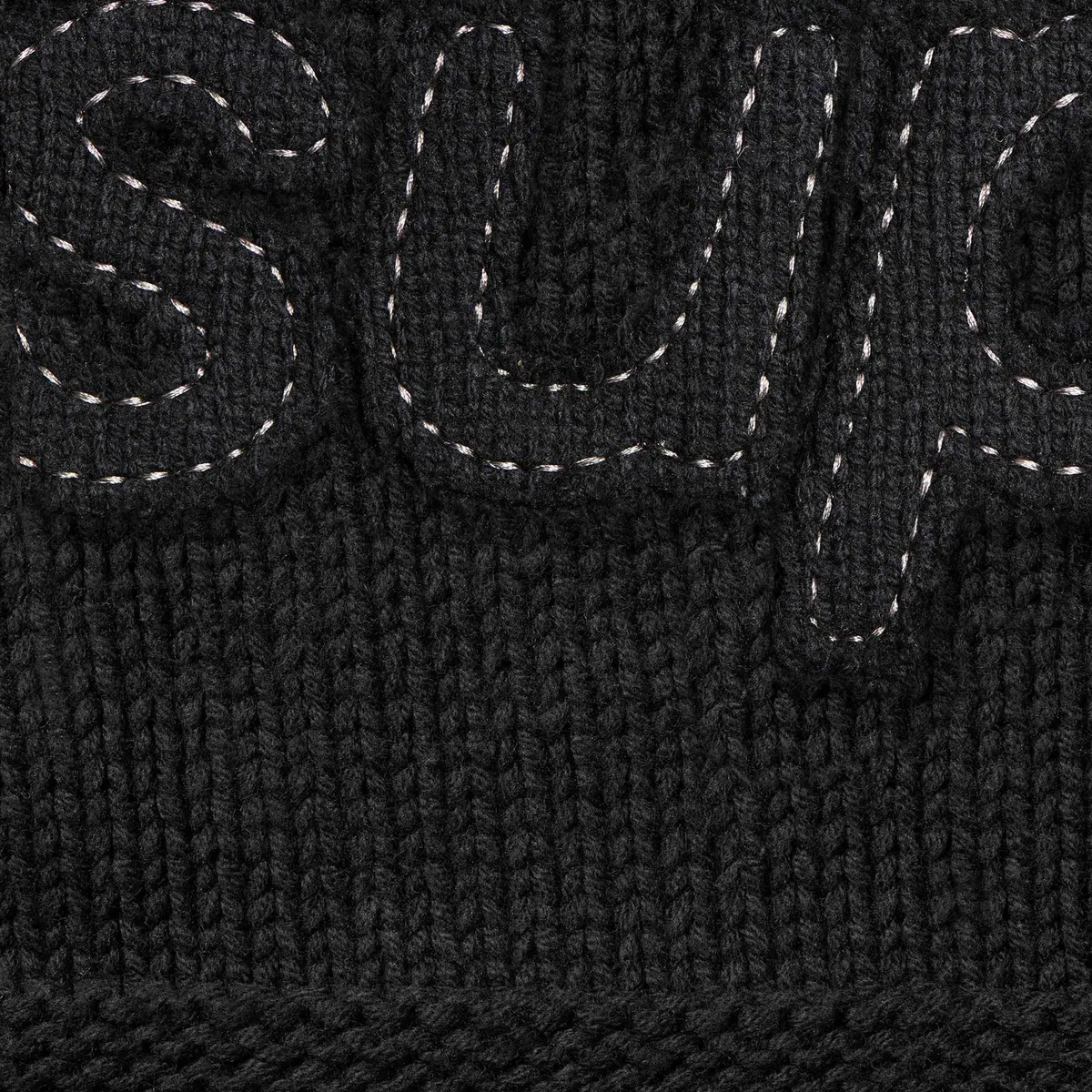Supreme Tonal Appliqué Sweater BLACK L Supreme Tonal Applique Sweater Black Navy Brown Pink 4colors