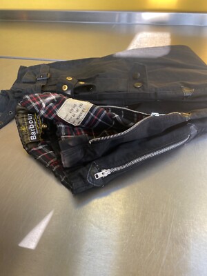 Barbour A7 A8 International Trousers 36-38W 30L Black Waxed