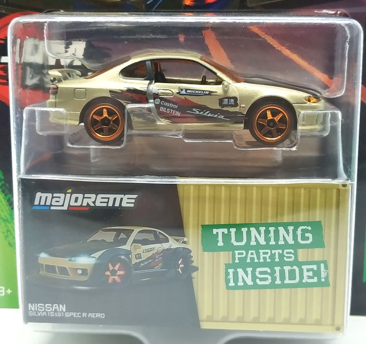 Majorette JDM Legends Nissan Silvia S15 Spec R Aero Gold 1:64 (3