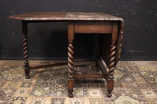 Bellissimo tavolo a bandelle / table / aperto / legno rovere/ Inghilterra / UK - Foto 4 di 12