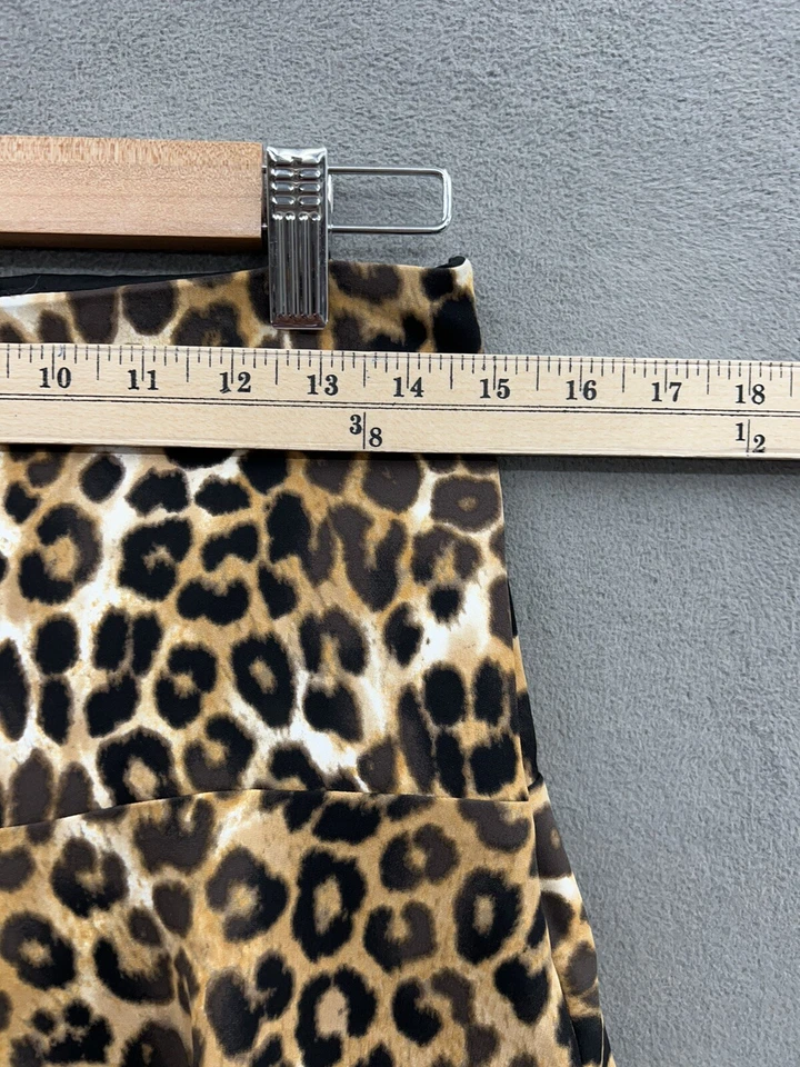 Falda Express para mujer 6 estampado animal leopardo nueva con etiquetas Foto 4 de 4