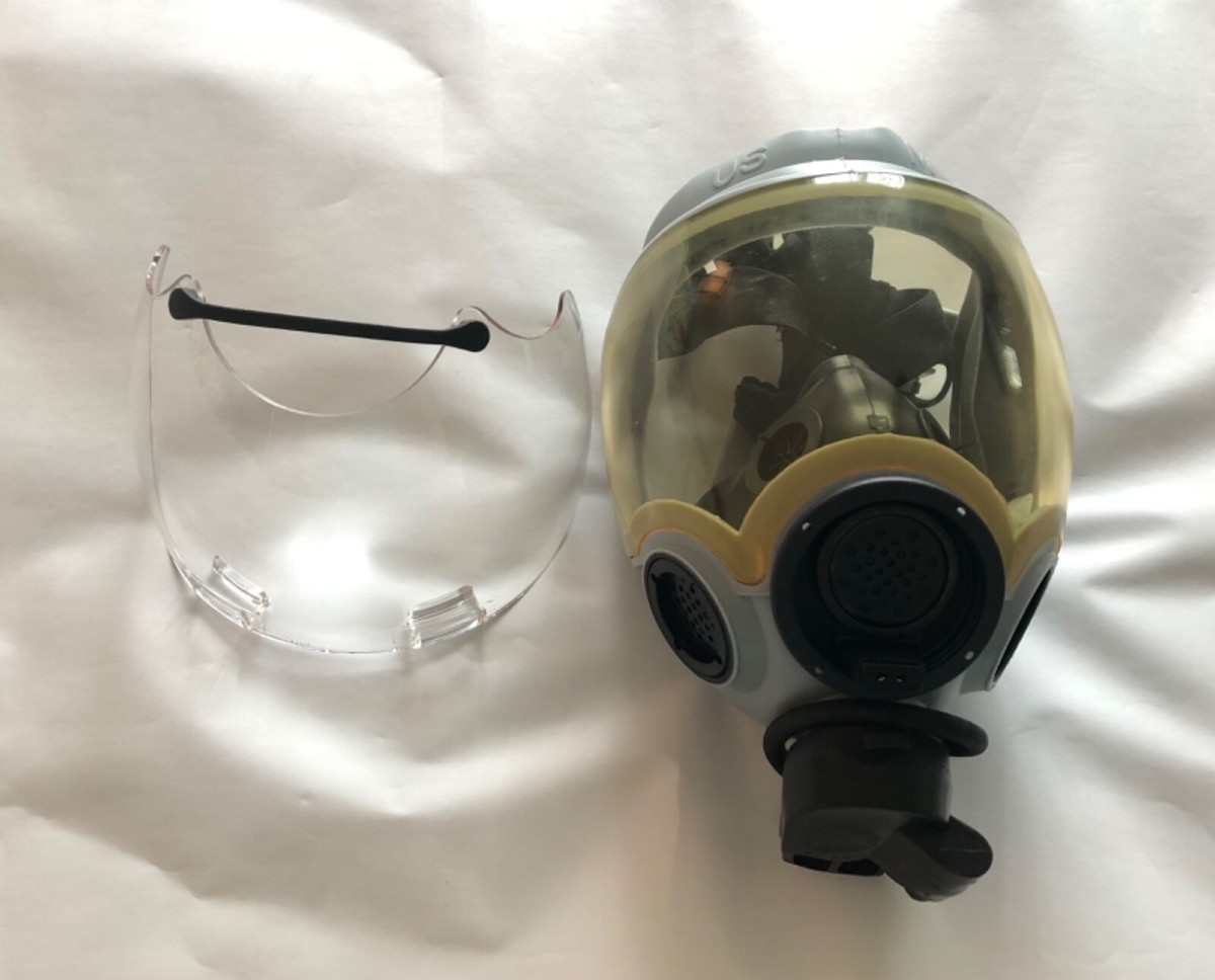 MSA Millennium Full-Face Gas Mask CBRN & Clear Outsert Medium | eBay