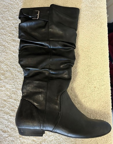Lower East Side Womens Size 7 Black Knee High Slouch Tall Riding - Foto 9 di 19