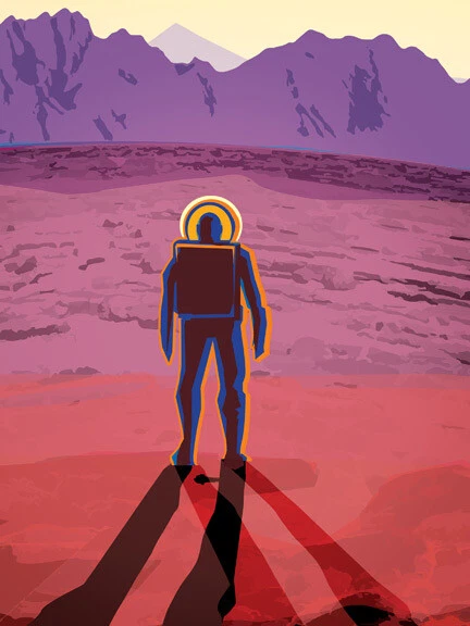 NASA Poster 'Kepler-16b' – Extra Large, Semi Gloss Print, Kunst Druck