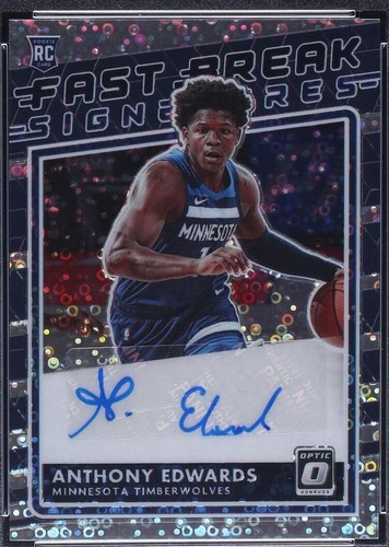 Anthony Edwards - 2020 Donruss Optic Prizm Purple Pulsar #151 PSA 