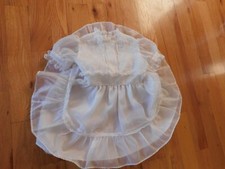 Full Circle Toddler Party Dress Vintage Lacy Ruffles Tieback Fully Lined Sheer