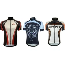 X-2 Men's Cycling Jersey Bike Breathable Shirt Summer Short Sleeve
