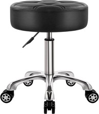 Heavy Duty Rolling Stool with Wheels Hydraulic Lift 360 Swivel