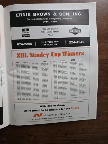 Rare 1978 Philadelphia Flyers Vs Colorado Rockies Goal Program Magazine Book - Afbeelding 11 van 13