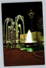 Federal Science Pavilion And Space Needle Seattle Washington Vintage Postcard