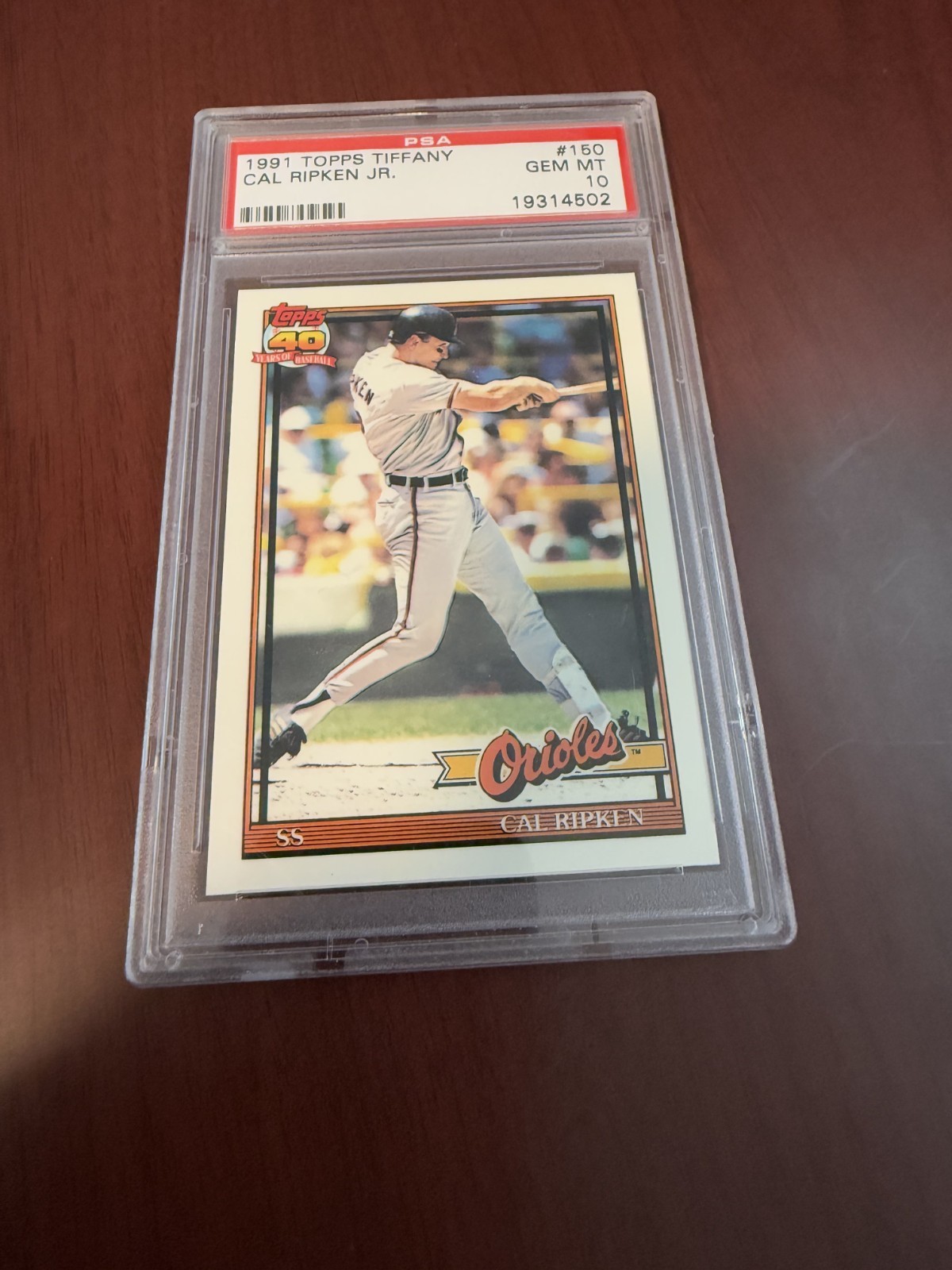 1991 Topps Tiffany #150 Cal Ripken Jr. HOF. PSA 10 GEM MINT