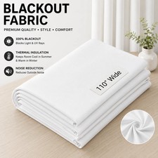 Blackout Curtain Drapery Lining Fabric Lightweight Cut Yard 110  55 Inch Wide