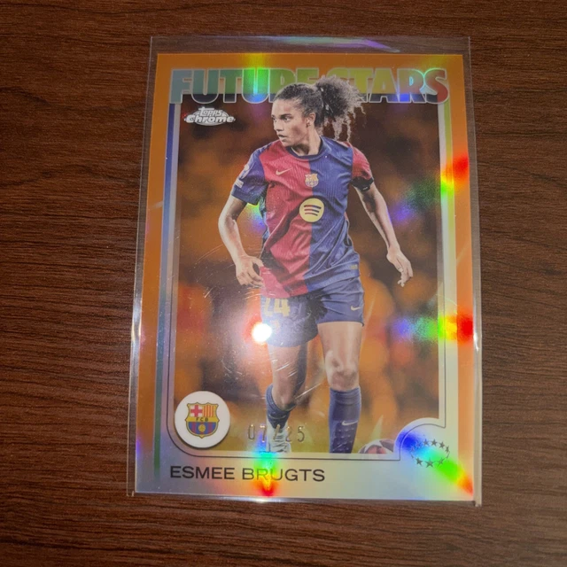 2025 Topps Chrome UEFA Women's Champions League Esmee Brugts True Orange /25