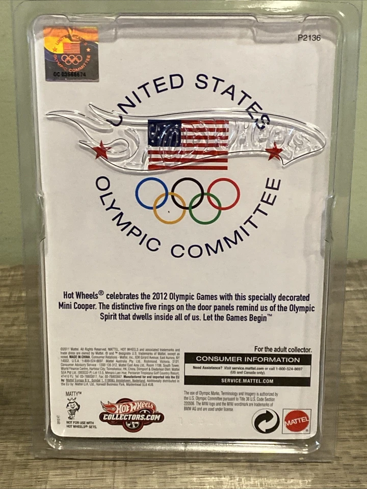 Hot Wheels 2012 RLC US Olympic Committee Mini Cooper Red Spectraflame RealRiders - Image 4 of 4