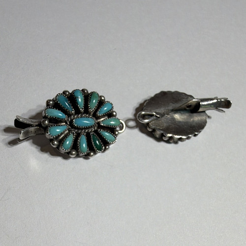 Vintage Pair of Native American Zuni Style Pin-Pendant  Combo.