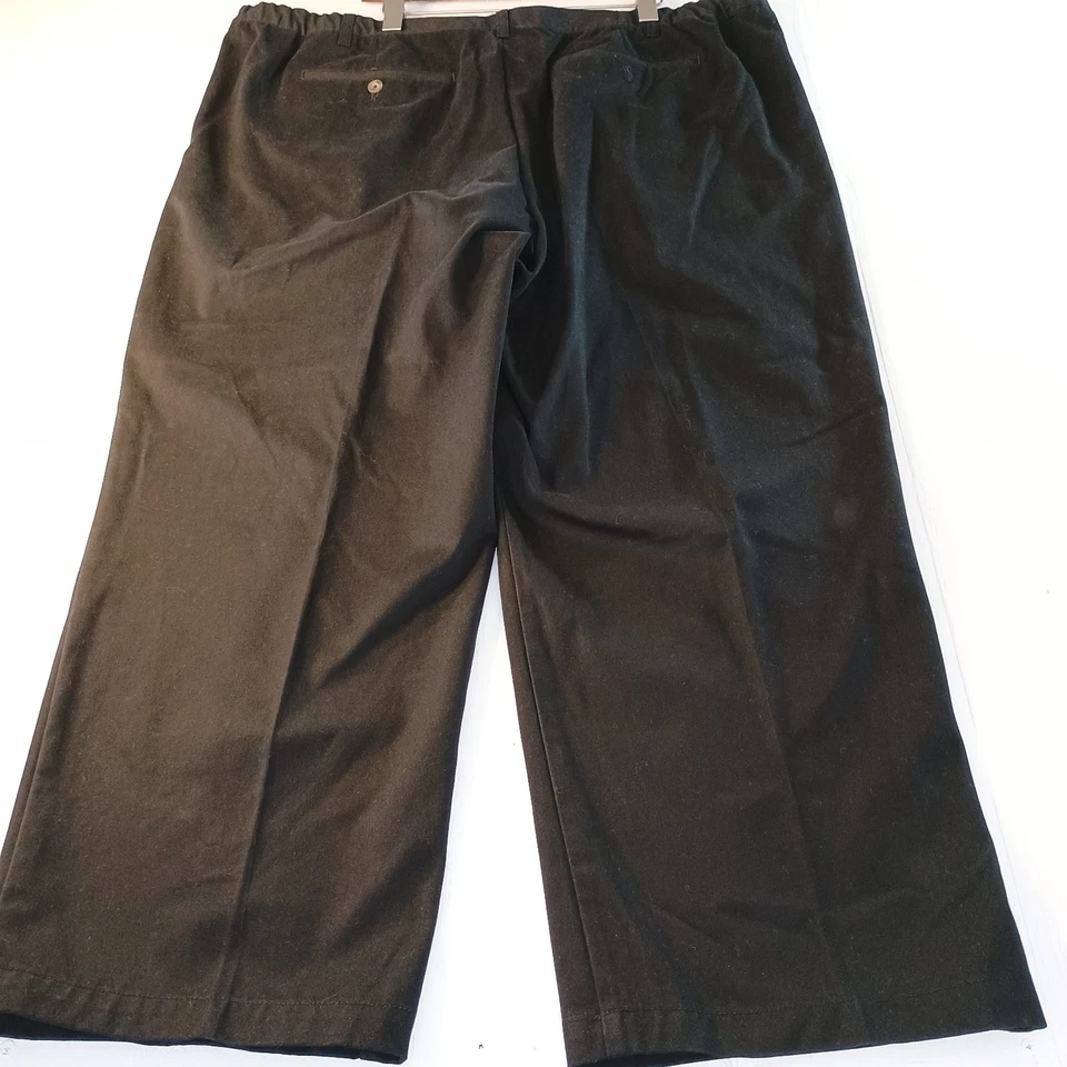 Nuevo sin etiquetas Pantalón Chino Para Hombre 46x30 Negro 4 Bolsillos Mezcla Algodón Relajado Duradero Preppy Foto 3 de 4