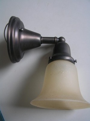Brass WALL  Sconce  2-1/4'' FITTER * UNION MADE IN USA * ARTS CRAFTS * MISSION
