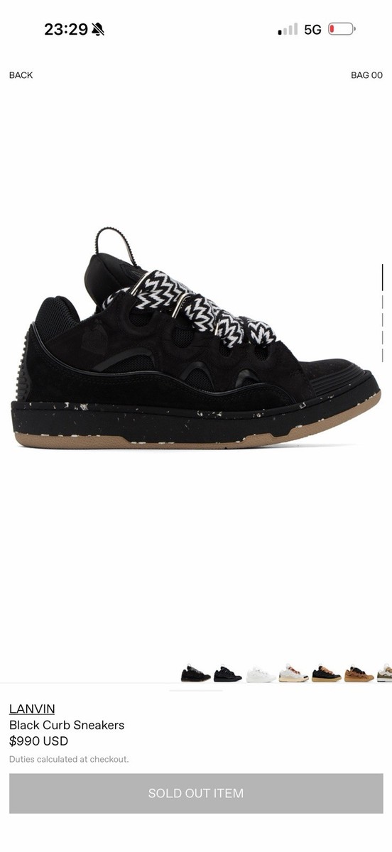 LANVIN Curb Black Men display picture 1