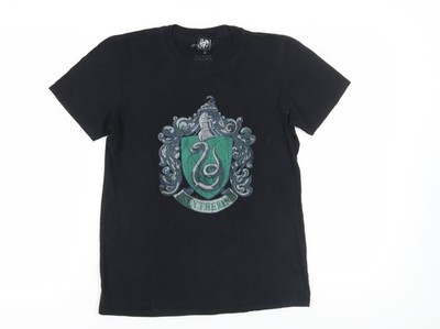 Absolute Cult Slytherin schwarzes T-Shirt, Gr. S, 100% Baumwolle