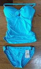 NEW LADIES SIZE XS TOP  S BTTM TOMMY BAHAMA 2 PC TANKINI SWIMSUIT ISLAND BLUE