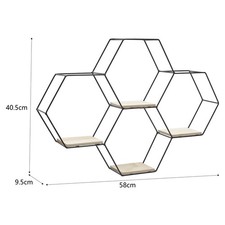 Double Layer Wall Shelf Floating Shelves Wall Mounted Open Storage Shelving Unit