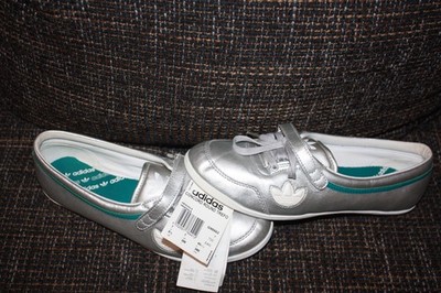 Neu Adidas Concord Round W FR 40 2/3 UK 7 Ballerinas 2013 G95662 Sleek Trefoil