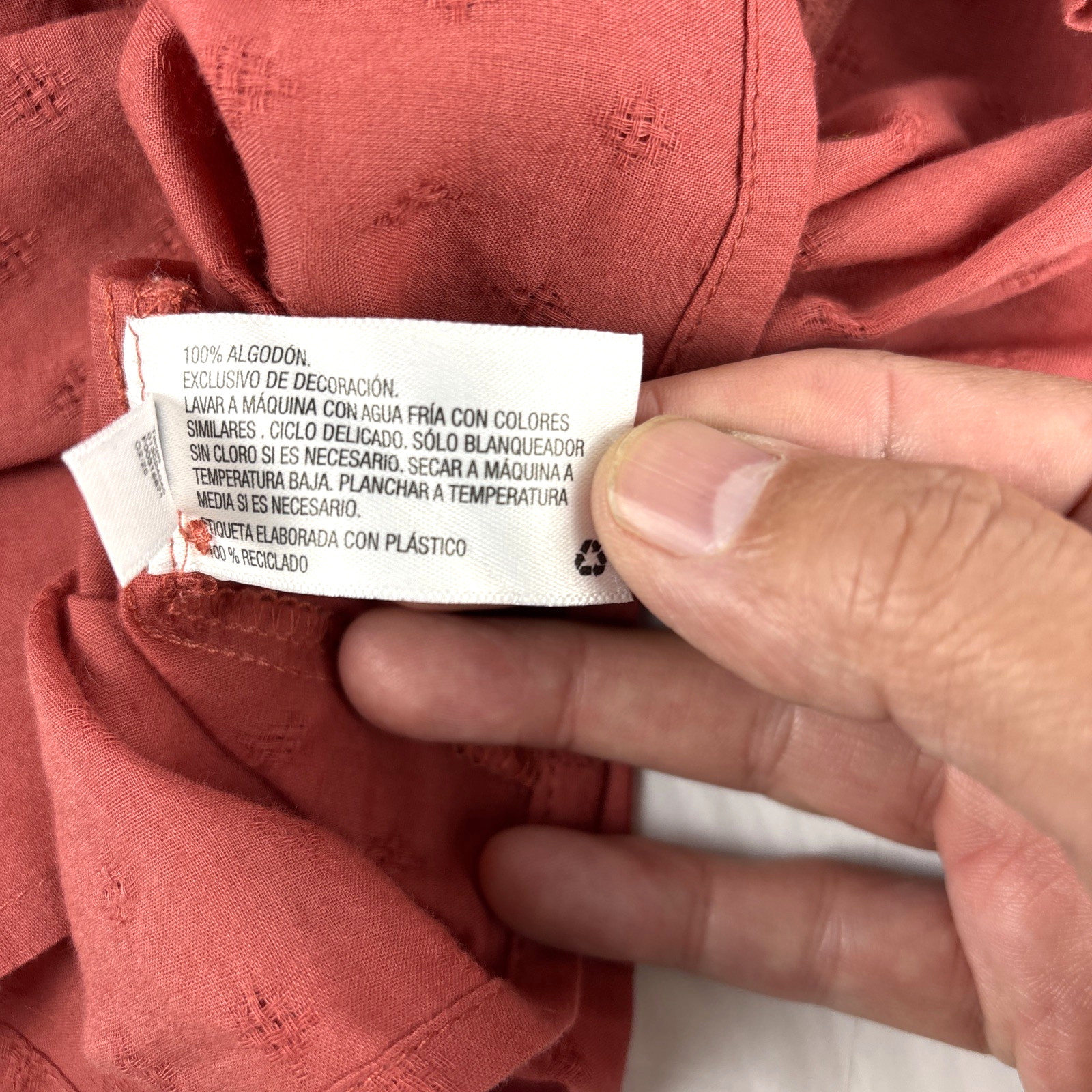 Universal Thread Lace Trim Eyelet Blouse 100% Cot… - image 7