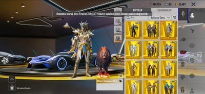 PUBG Mobile Account digital, Inventar: Charakter-Skins, Emotes & Fahrzeug-Skins
