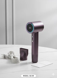 Haartrockner Haarföhn Led Display- 1500W Séchoir à cheveux – mit Magnet-Aufsatz&LED