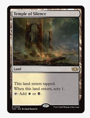Temple of Silence | Rare MTG TDC Tarkir Dragonstorm Orzhov WB Scry Land EDH | NM