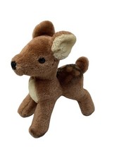 Dakin Plush Standing Deer Stuffed Animal Vintage 1984 Baby Spotted Brown 6  