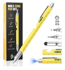 Lot Of 4 Multi-Tool Pen Set 9 In 1  Perfect Gift For Stocking Stuffers NEW 