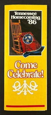 1986 Tennessee Homecoming Celebration Events Guide Vintage Travel Brochure TN