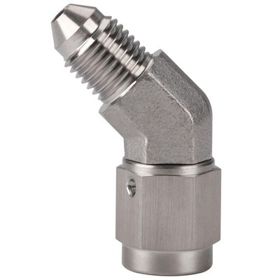 3AN Male to 3AN Female 45 Degree Swivel Stainless Steel Brake Fitting Adapter