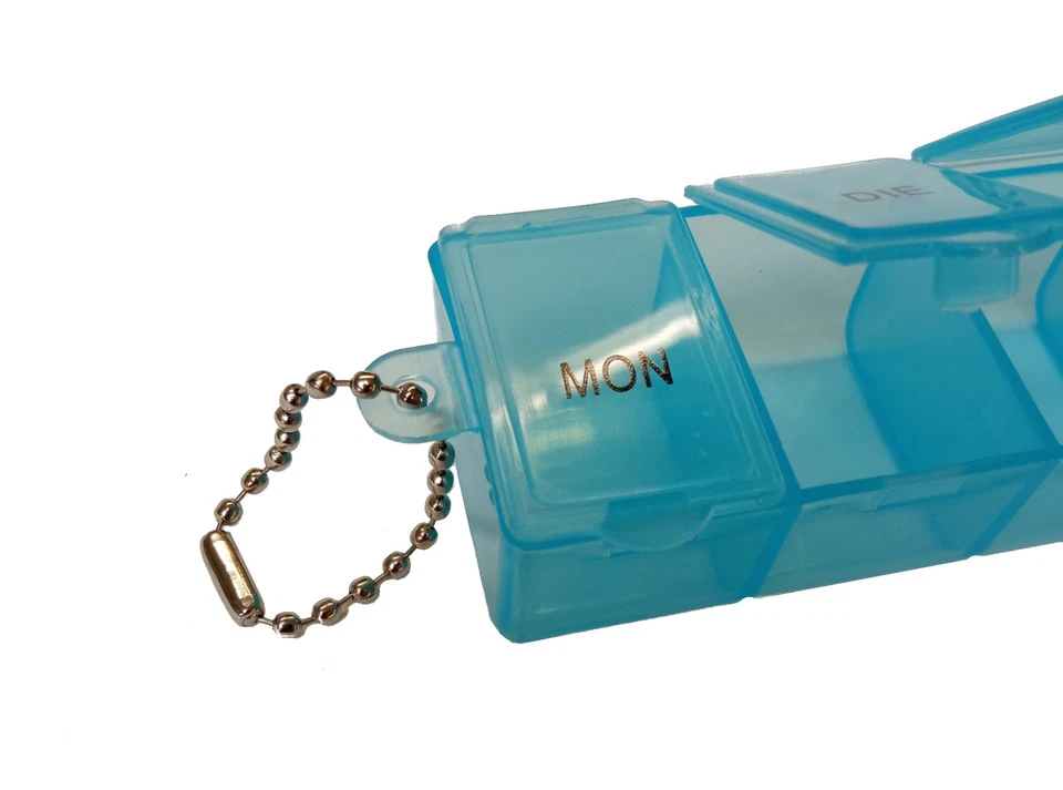 10x EWANTO Tablettenbox Pillendose Medikamentenbox 7 Tage hellblau - Bild 2 von 4