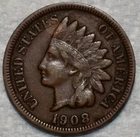 Very Fine 1908-S Indian Head Cent, Attractive, Chocolate-Brown, Key-Date.