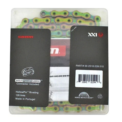 SRAM XX1 Eagle 12 Speed Chain 126 Link With Power Lock, RainBow - Image 2 of 2