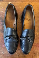 Vintage Allen Edmonds Grayson Black Leather Tassel Loafers 9 1/2 AA Made in USA