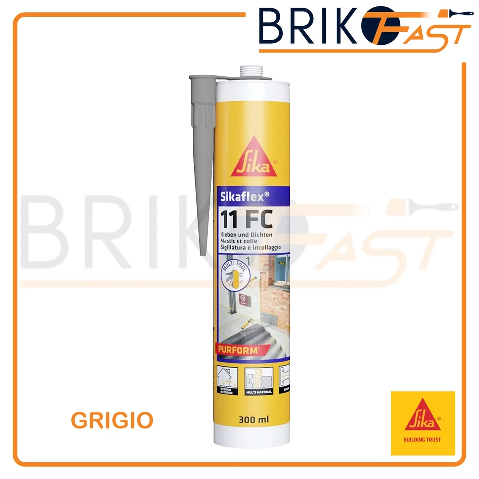 SIKAFLEX 11FC SIGILLANTE ADESIVO POLIURETANICO silicone PROFESSIONALE 300ml - Immagine 3 di 4