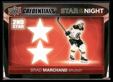 2021-22 Upper Deck Credentials #2S-5 Brad Marchand Star of the Night: 2nd Star
