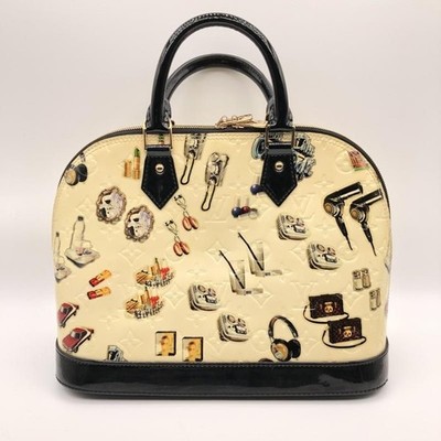 Louis Vuitton Monogram Vernis Sticker Alma PM Handtasche M50466 Auth Gebraucht